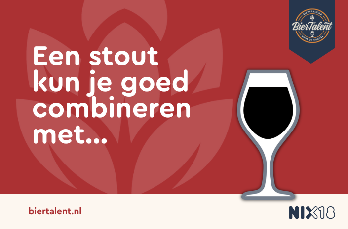 Een stout kun je goed combineren met?